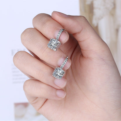 Ear Clip Simple Sweet Full Diamond Earrings