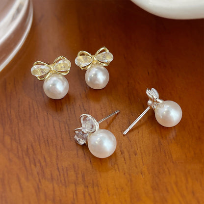 Women's Pearl Sier Needle Simple Temperamental High-grade Earrings