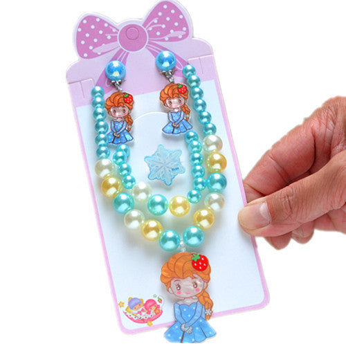 Children's Princess Western Style Suit Cute Accessories Necklaces