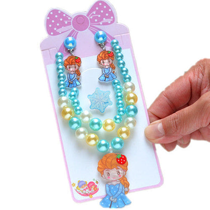 Children's Princess Western Style Suit Cute Accessories Necklaces
