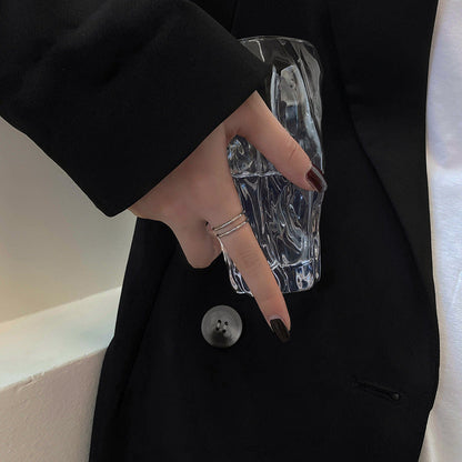 Layer Bamboo Geometric Fashion Fashionmonger Open Rings