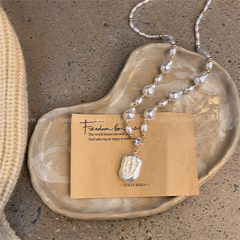 Women's Classic Baroque Shaped Imitation Pearl Sweet Necklaces