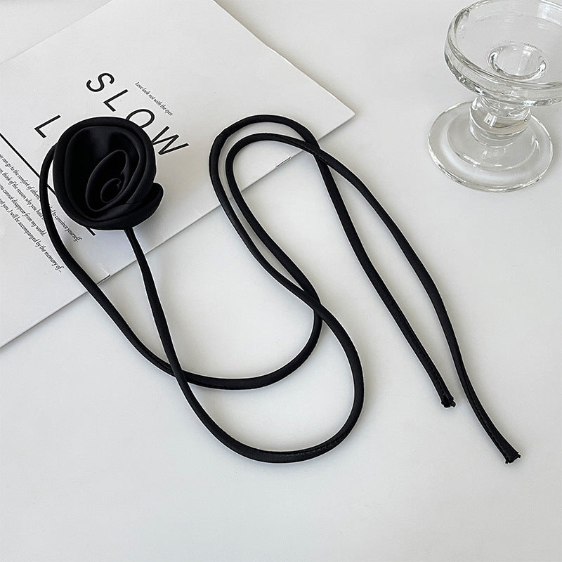 Neck Rose Three-dimensional Flower Clavicle Chain Necklaces