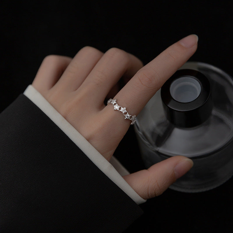 Exquisite Full Diamond Super Fairy Shining Star Rings