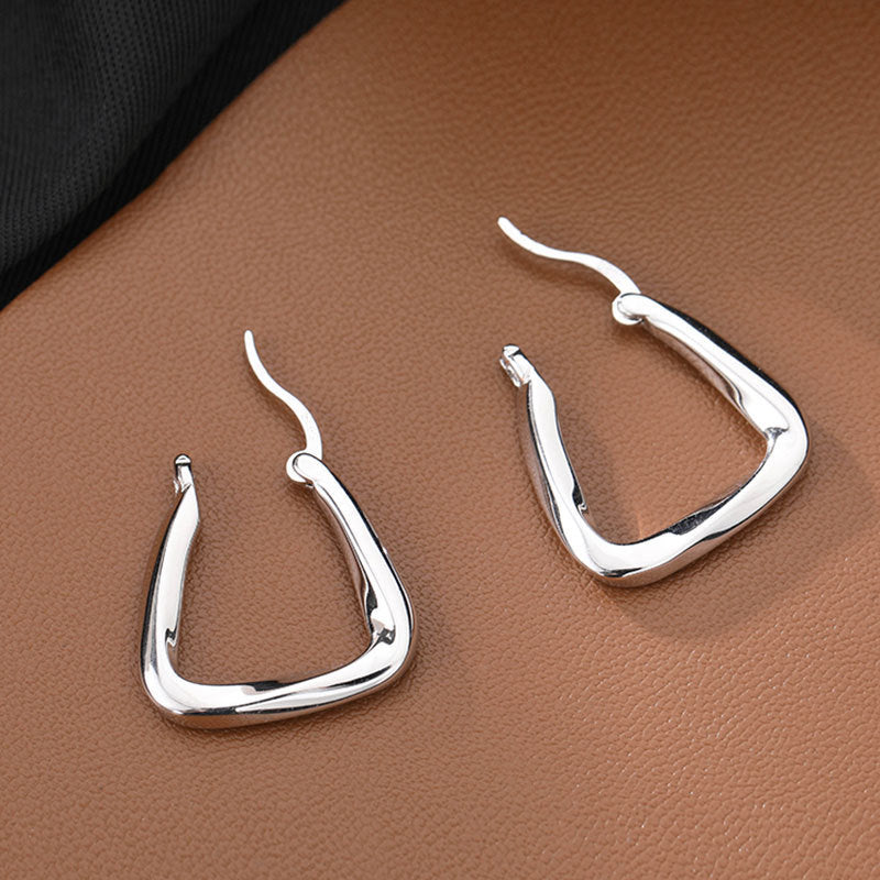 Women's Korean Style Sier Needle Geometric Retro Elegance Earrings
