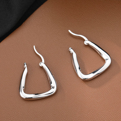 Women's Korean Style Sier Needle Geometric Retro Elegance Earrings