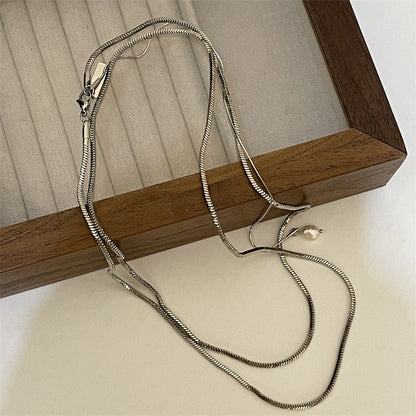 Pearl Simple High-grade Light Luxury Hip Hop Clavicle Chain Necklaces