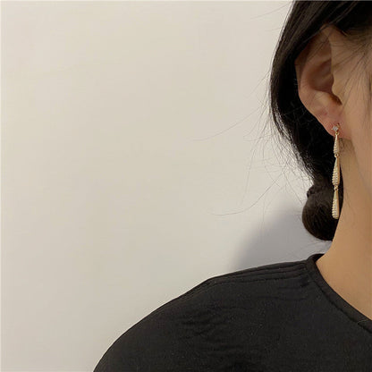 Diamond Water Drop Tassel High-grade Light Luxury Earrings