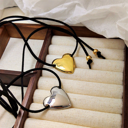 Love Lace Bow Sweet Cool Heart Necklaces