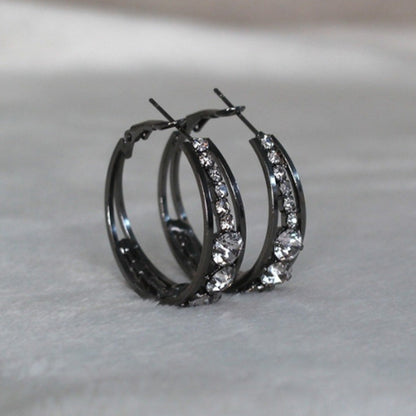 Big Hoop Elegant Inlaid Zircon Fashion Earrings