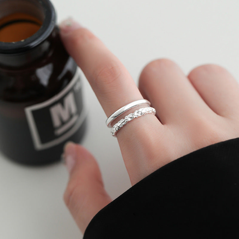 Plated Pleated Female Open Simple Index Rings