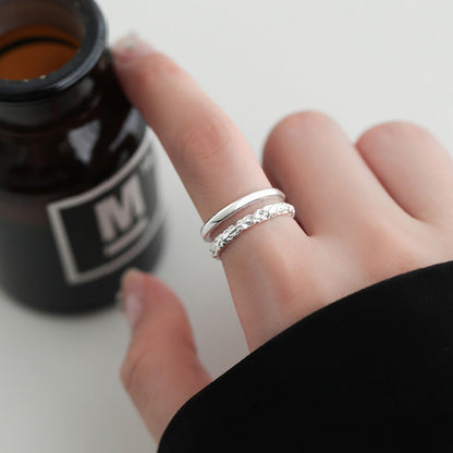 Plated Pleated Female Open Simple Index Rings