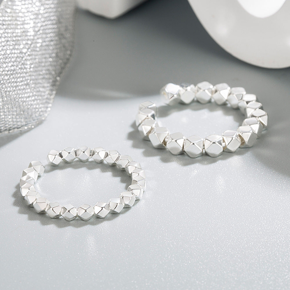 Irregular Small Pieces Of Sier Stylish Graceful Simple Rings