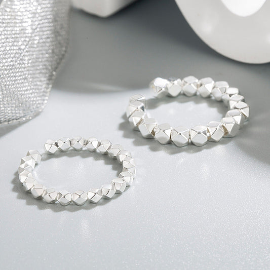 Irregular Small Pieces Of Sier Stylish Graceful Simple Rings