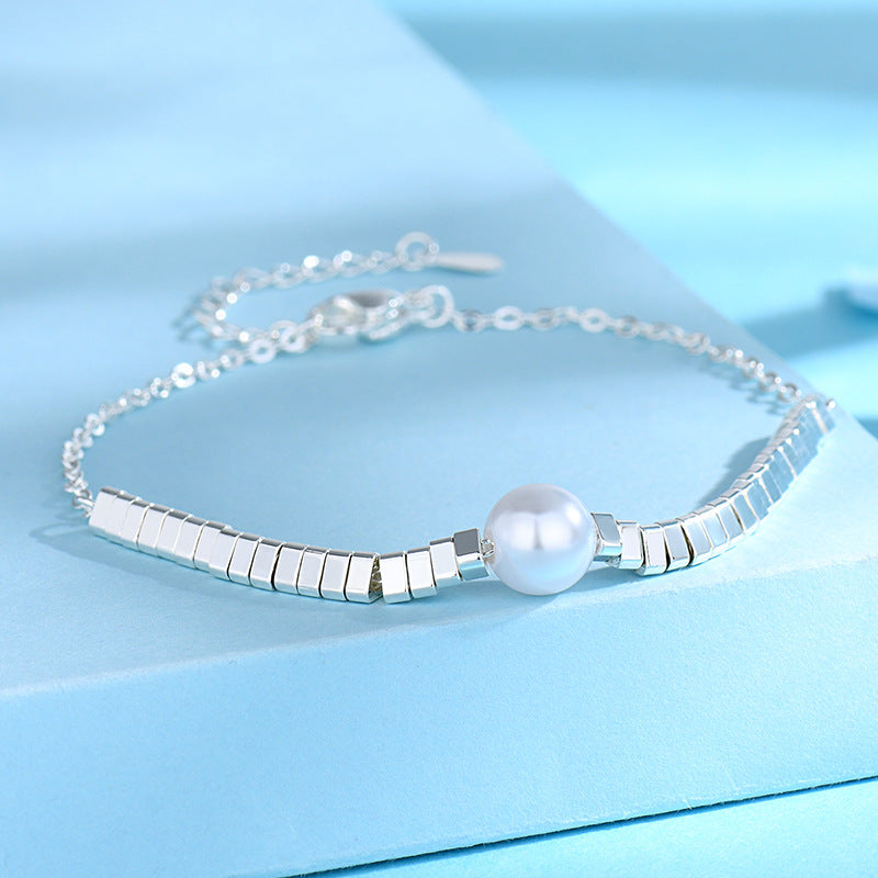 Women's Of Sier Pearl High Sense French Bracelets