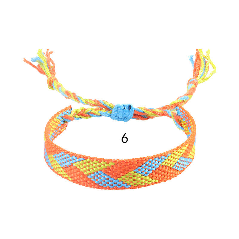 Bohemian Ethnic Style Cotton Linen Woven Bracelets