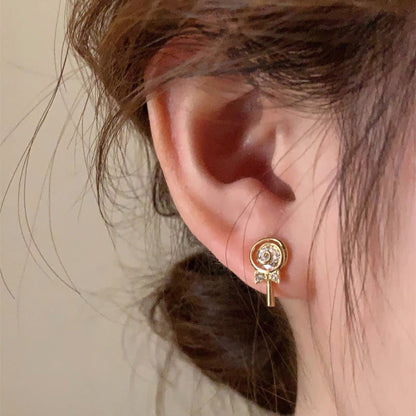 Women's Lollipop Zircon For French Style Temperament Earrings