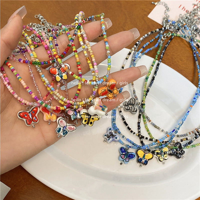 Candy Color Beads Stringed Sweet Cute Girly Necklaces