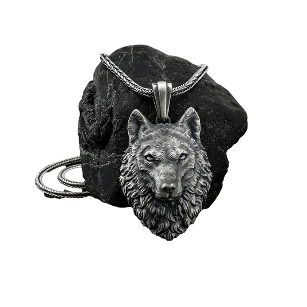 Women's & Men's & Hip Hop Wolf Head Pendant Necklaces