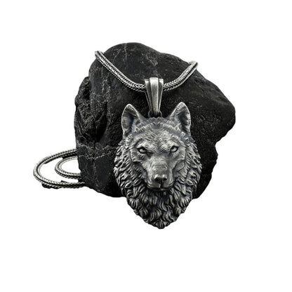 Women's & Men's & Hip Hop Wolf Head Pendant Necklaces