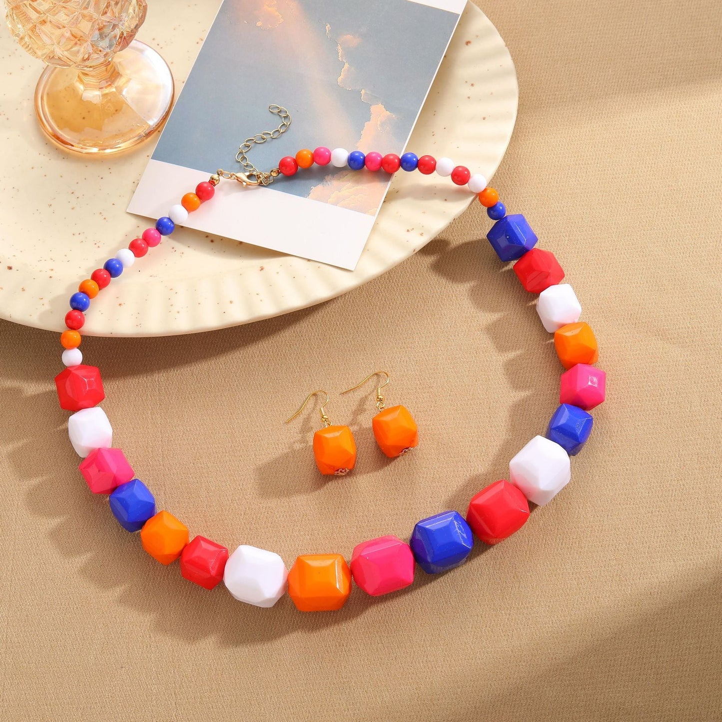 Acrylic Metal Exaggerated Artistic Retro Personalized Necklaces