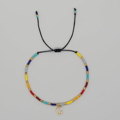 Women's Letter Color Matching Bead Handmade Beaded Bracelets