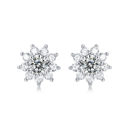 Moissanite Early Snow Fashion Trendy Sun Earrings