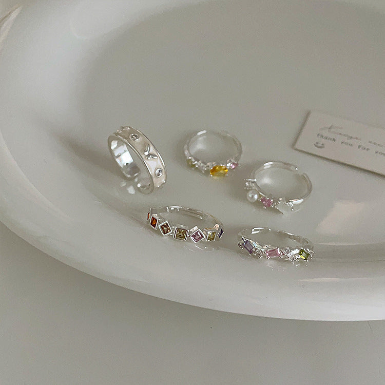 Dripping Oil Butterfly Opening Suit Female Design Rings