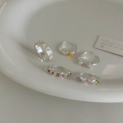 Dripping Oil Butterfly Opening Suit Female Design Rings