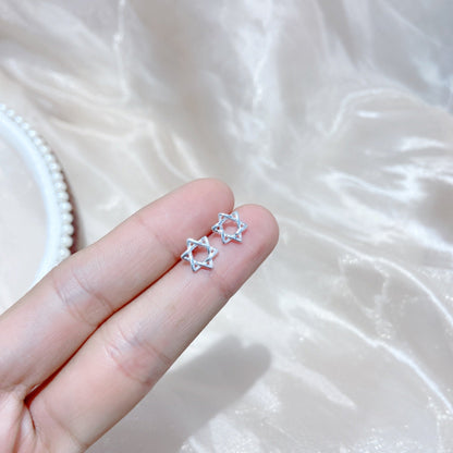 Sier Female Simple And Compact Delicate Earrings