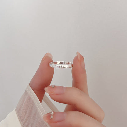 Women's Design Glossy Zircon Opening Index Finger Rings