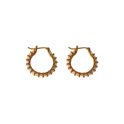 Women's Full Diamond Circle Metal For Design Ear High-grade Earrings