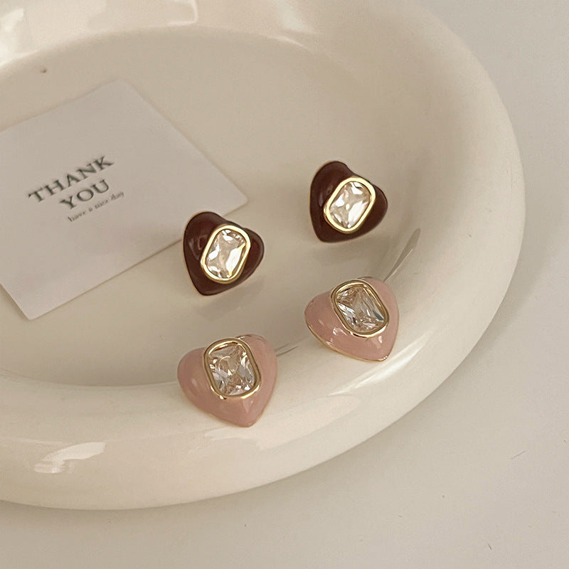 Women's Glazed Diamond For Design Light Luxury Earrings