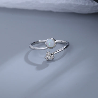 Imitation Opal Stone Female Synthetic Planet Rings