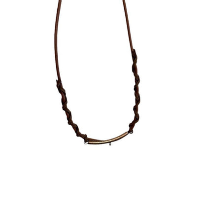 Natural Tigereye Beaded Clavicle Chain Female Ancient Necklaces