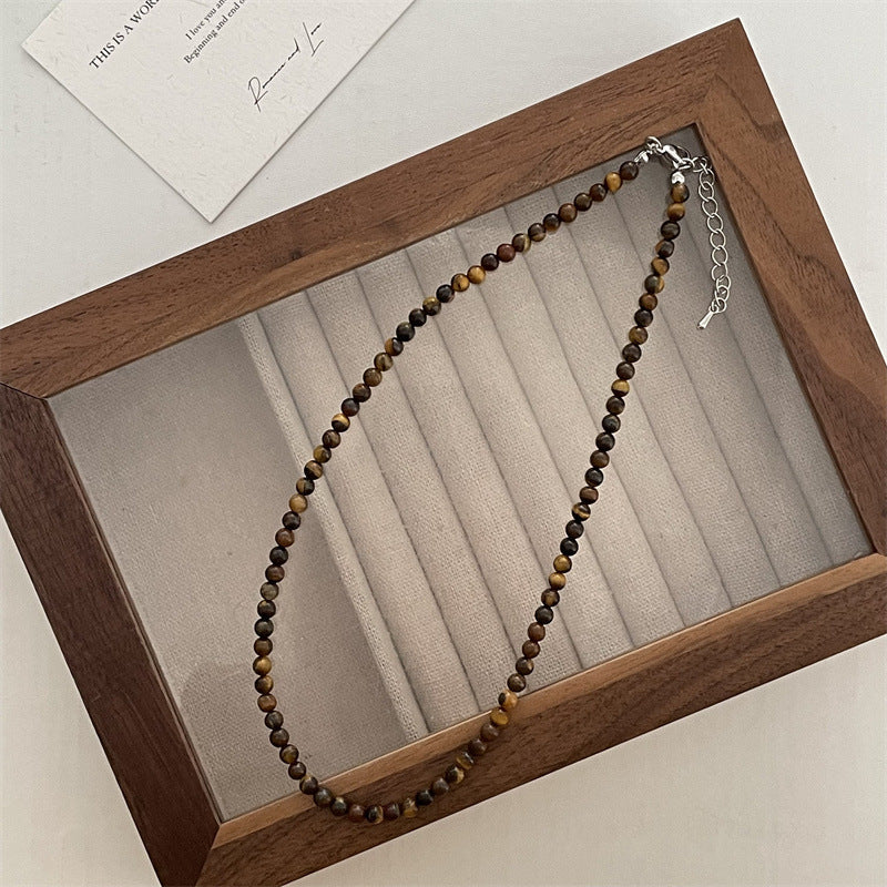 Women's Tigereye Beaded Niche Retro High Sense Necklaces