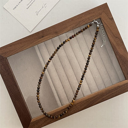 Women's Tigereye Beaded Niche Retro High Sense Necklaces