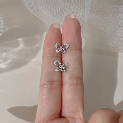 Women's Fashion Simple Street Style Commuter Zircon Earrings