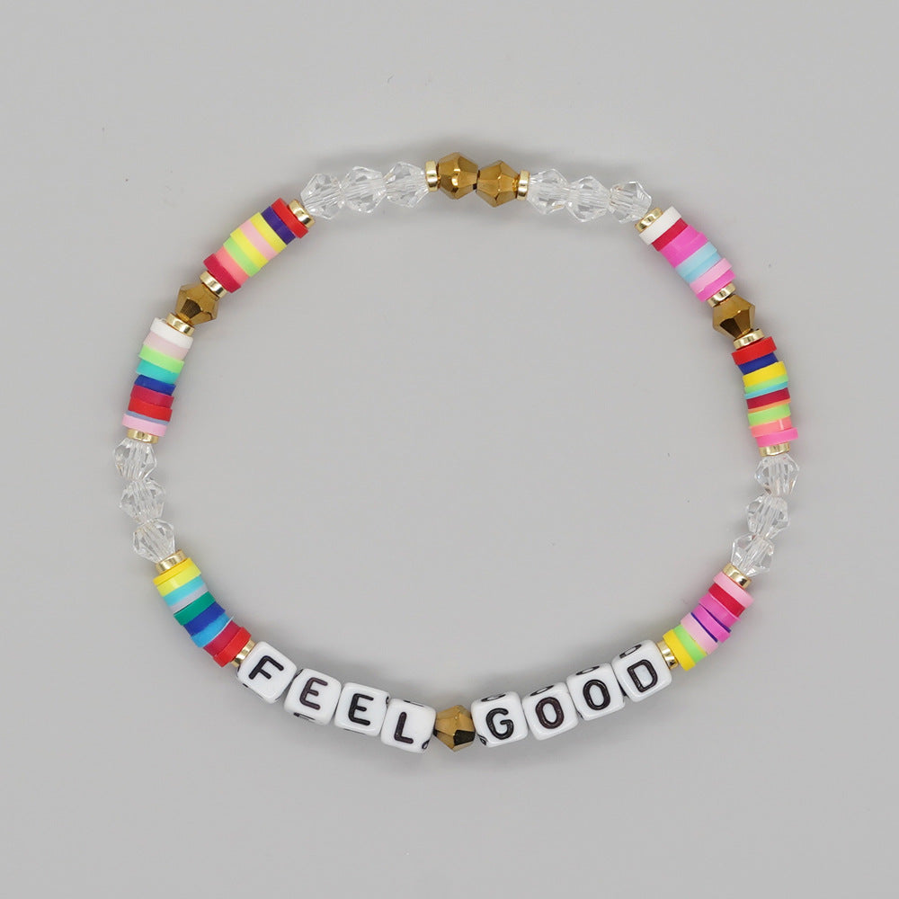 Beads Colorful Polymer Clay Crystal Handmade Bracelets