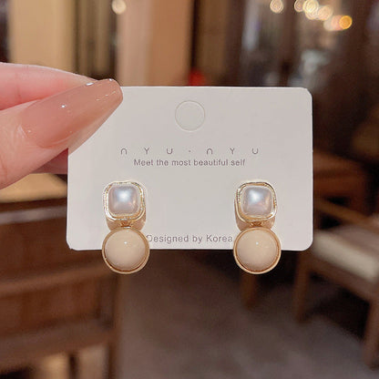 Ear French Style Retro Elegant Pearl Minority Earrings