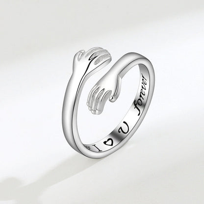 Hug Couple Korean Fashion Fresh Graceful Rings