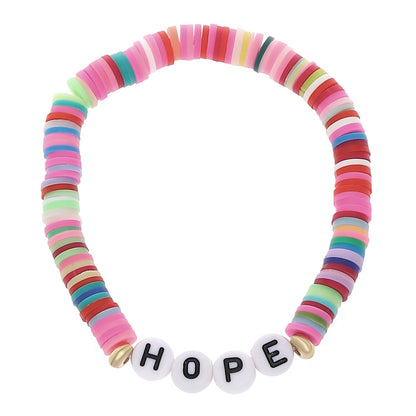 Pottery Bohemia Letter Polymer Clay Dopamine Bracelets