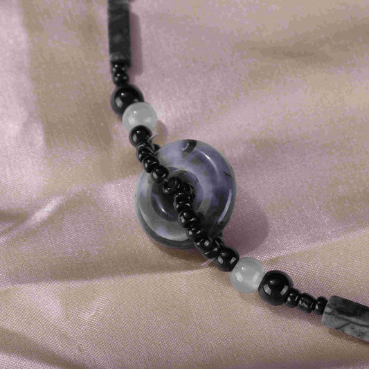 Style Green Stone Vintage Beaded Clavicle Chain Necklaces