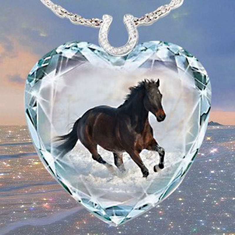 Crystal Peach Heart Pendant Series Simple Necklaces