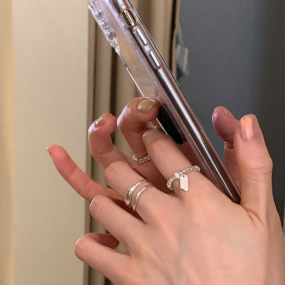 Women's Broken Sier Cold Style Fashion Simple Temperamental Rings