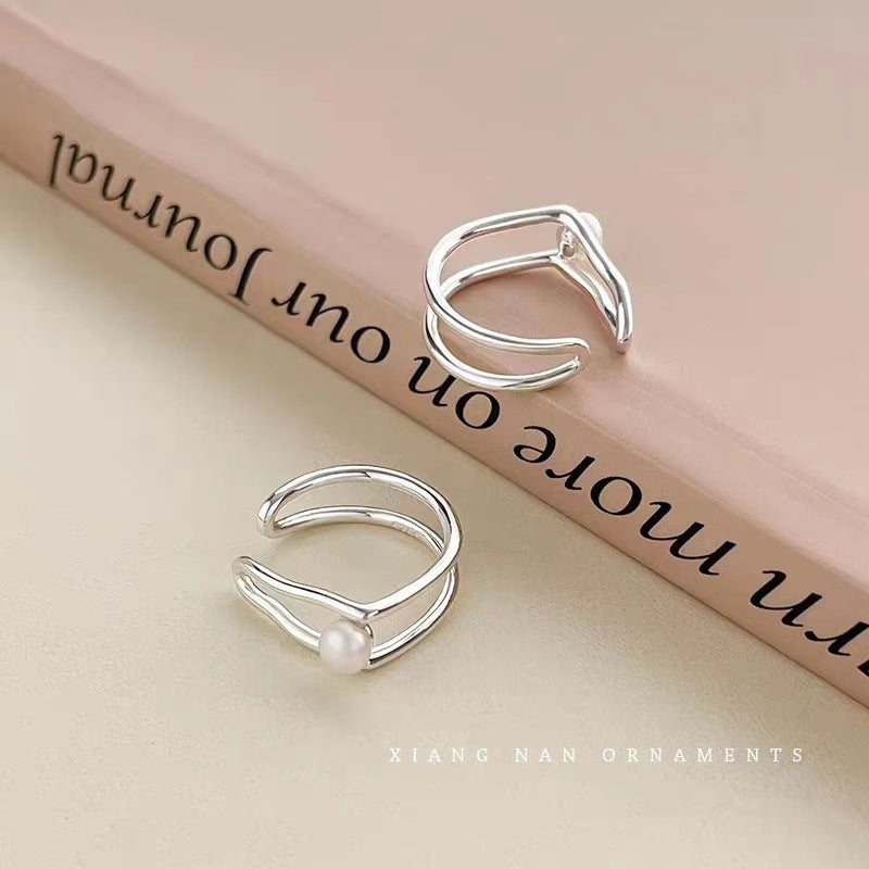 Women's Pearl For Niche Temperament Versatile Design Rings