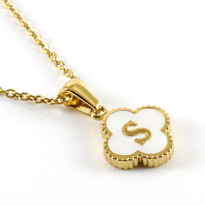 Women's Four-leaf Clover Pendant Stainless Steel Gold Necklaces