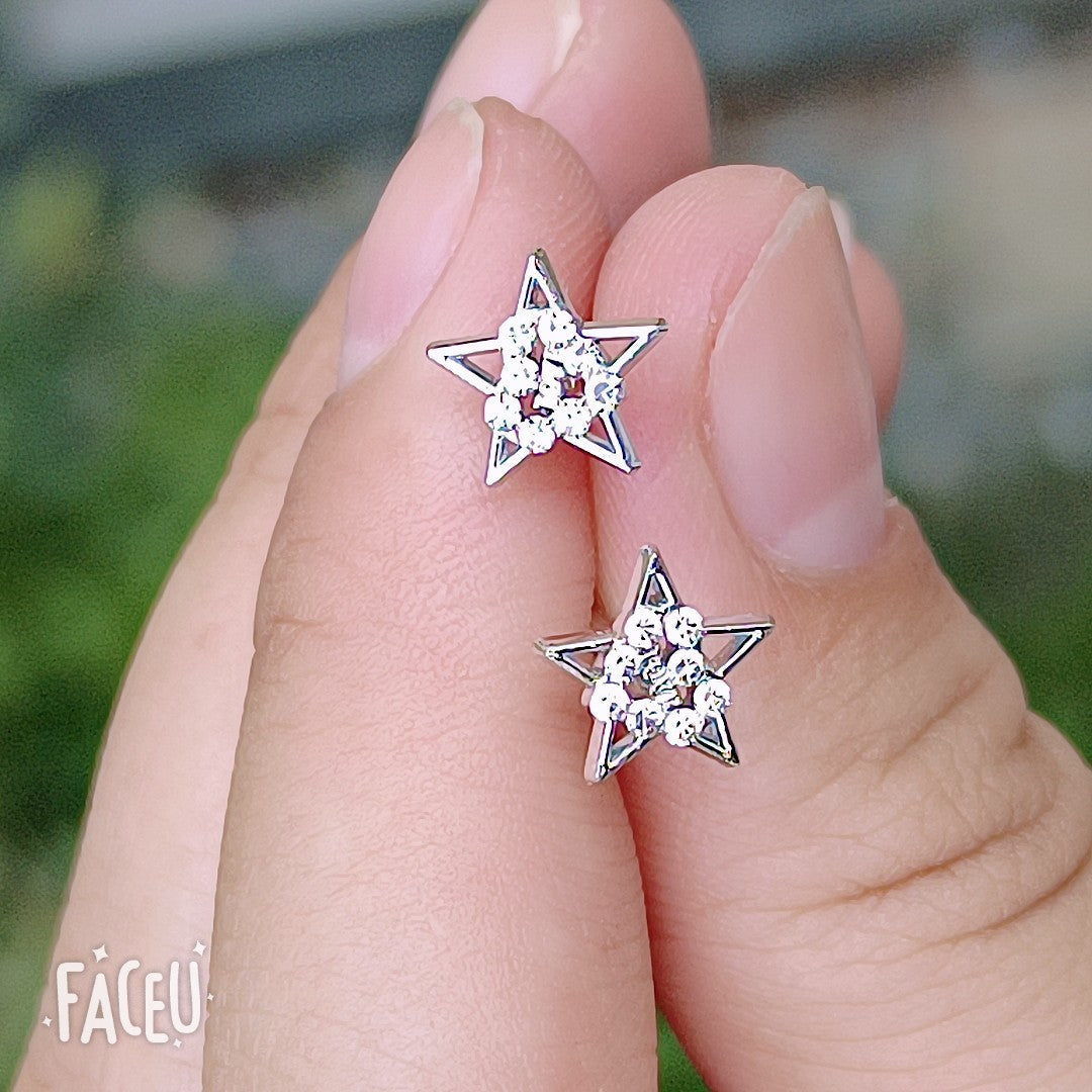 Women's Summer Ear Plastic Auricular Needle Mini Earrings