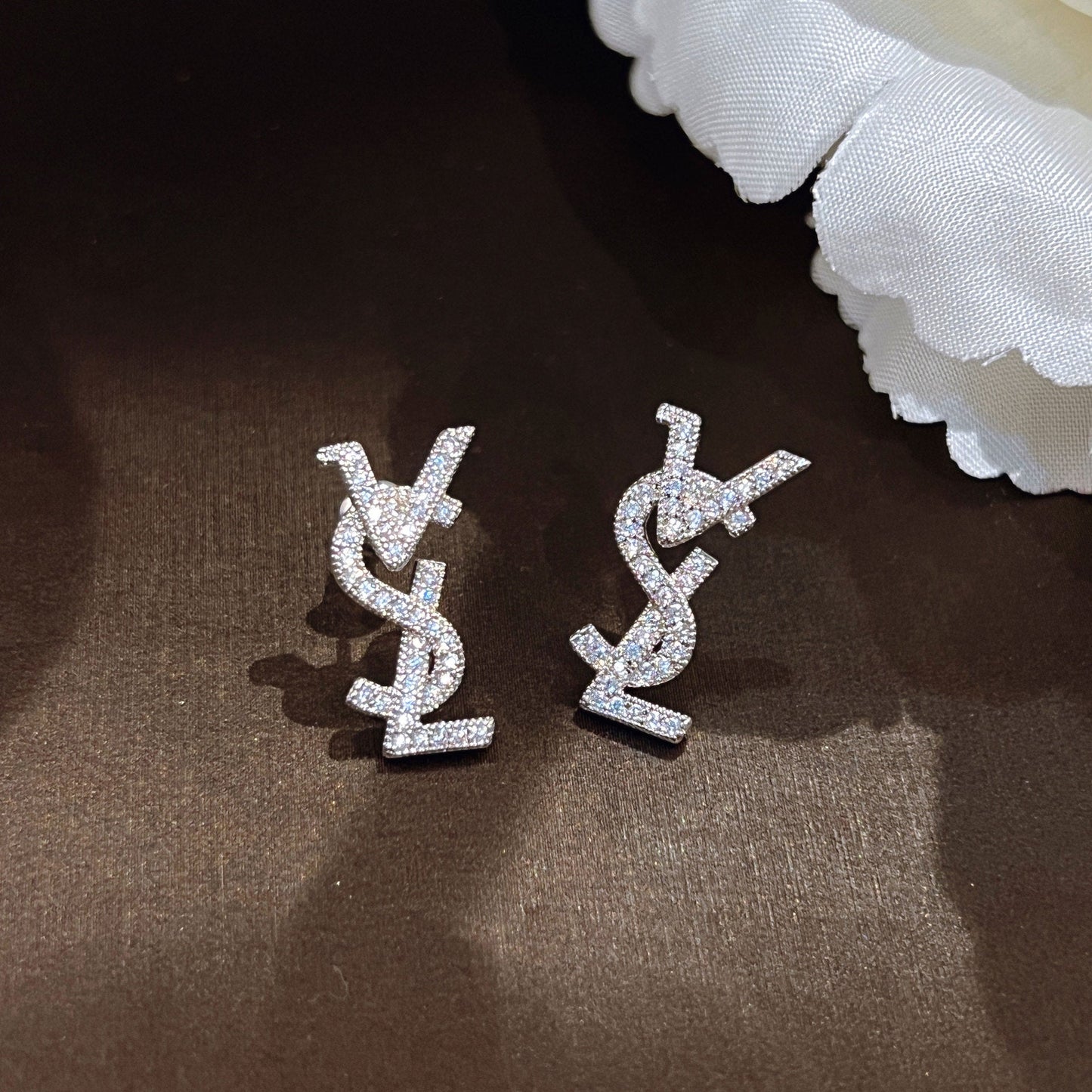 Letter Exquisite Sier Simple Personalized Sweet Earrings