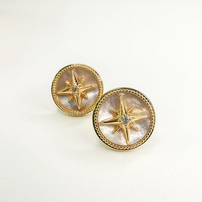 Retro Style Copper Plated Gold Sier Earrings